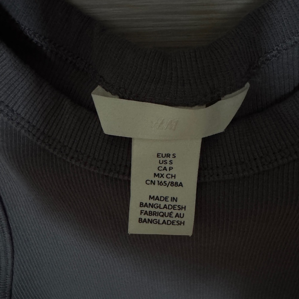 H&M Womens Ribbed Top In S - Picture 3 of 5